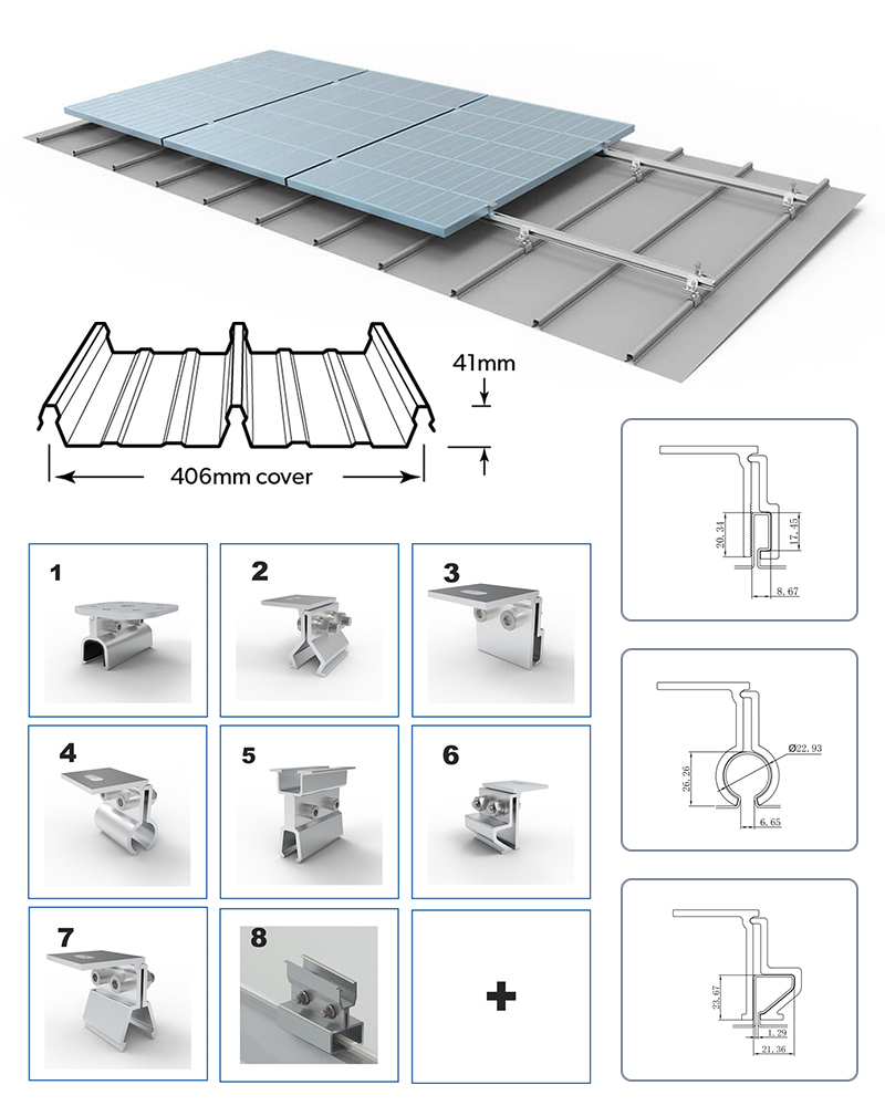 AS Kliplok Metal Roof Solar Mounting System